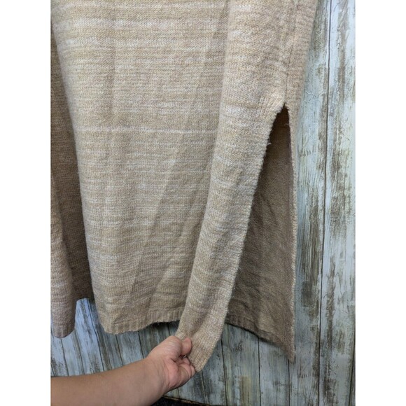 Eloquii Off The Shoulder Midi Flare Sleeve Fall Sweater Dress Tan Size 26/28 - Picture 5 of 10